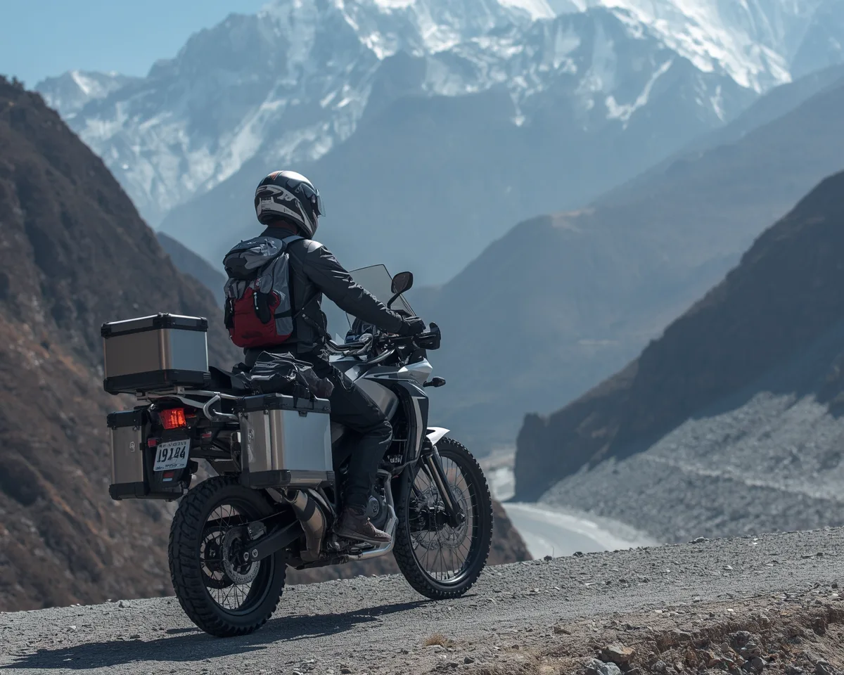 Adventure motorcycle for extended Himalayan journeys